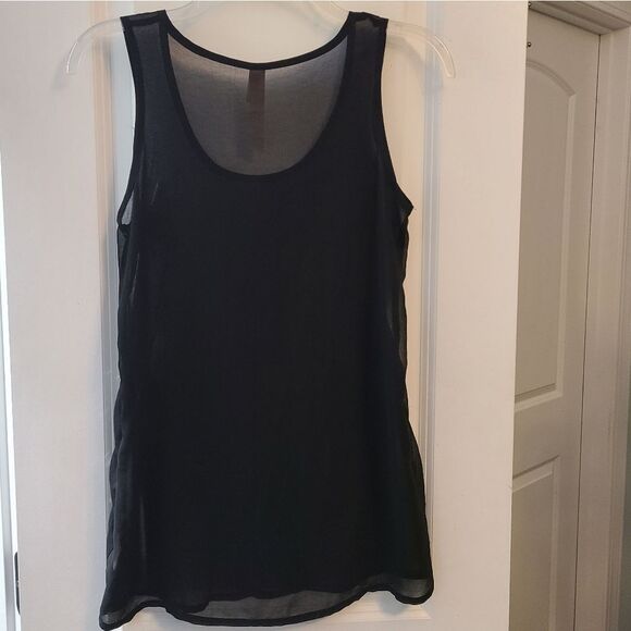 Kersh Sheer Black Sequin Sleeveless Blouse - Picture 9 of 9